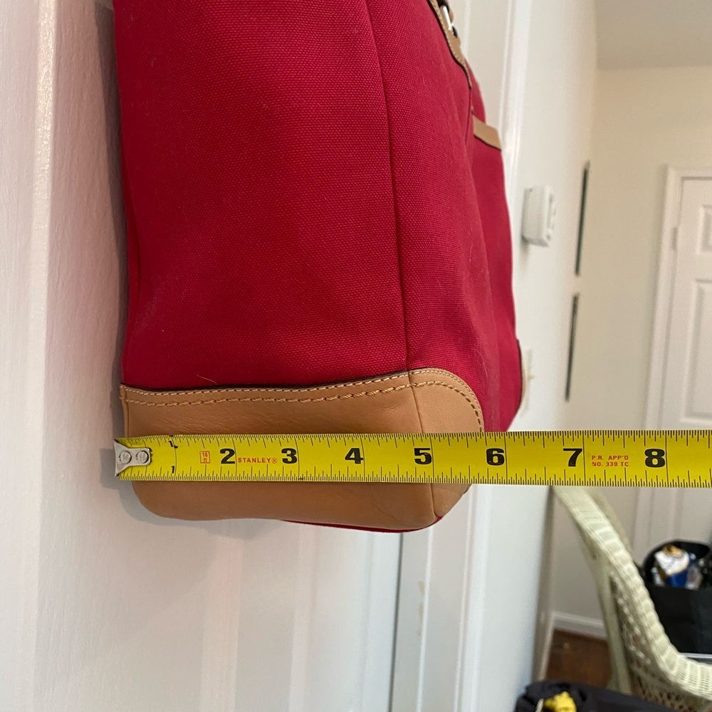 Coach Red Travel Tote / Diaper Tote with Long Strap and So Many Pockets! - Picture 10 of 16